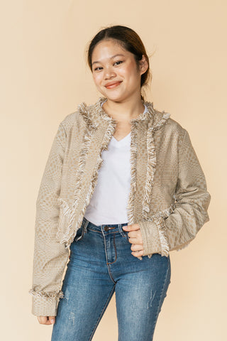 Rework Cropped Palawit Jacket