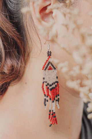 Tboli Beaded Kolon Tassle Earrings