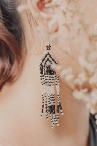 Tboli Beaded Kolon Tassle Earrings
