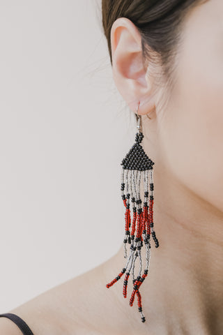 Tboli Beaded Kolon Tassle Earrings